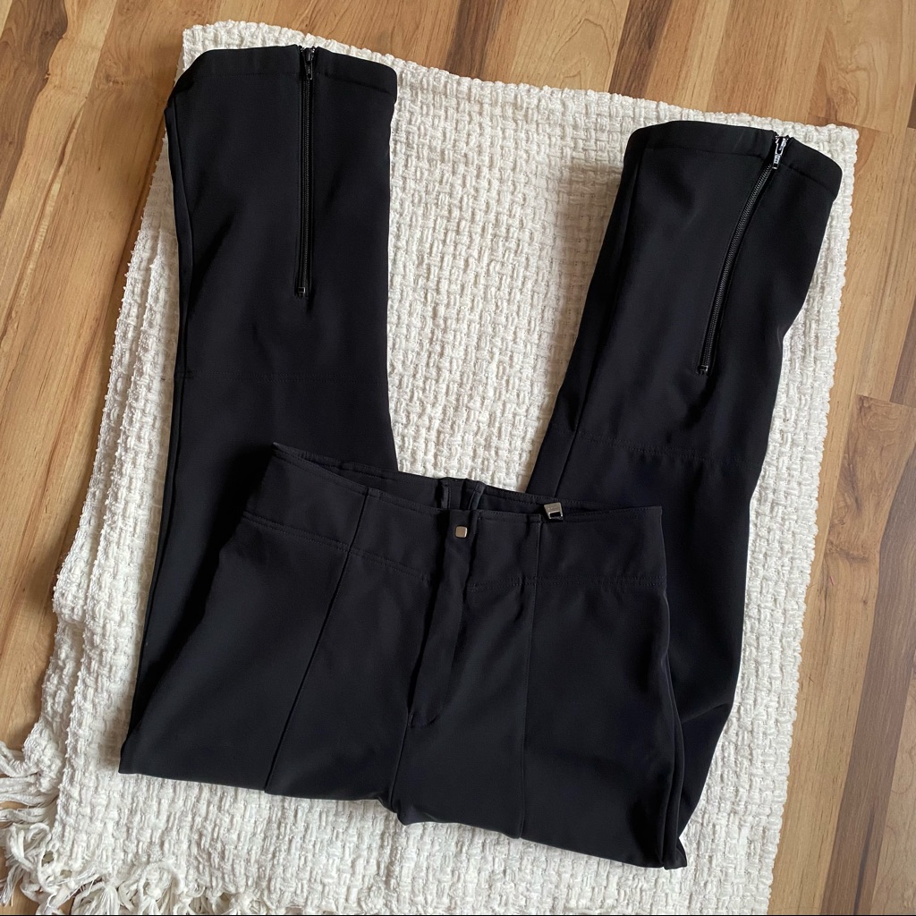 Nils Sportswear Ski Snow Black Fleece Lined Pants Waterproof Sz 10 Shorts